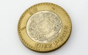 Una rara versi&oacute;n de la moneda de $10 pesos acu&ntilde;ada en 2007