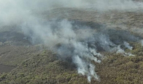 El incendio forestal que inici&oacute; en Chun Ek, Bacalar, Quintana Roo