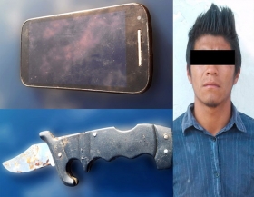 Detiene a ladr&oacute;n de celular