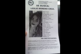 Leslie Moreno Cruz, adolescente de 17 a&ntilde;os de edad 