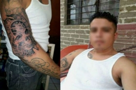 V&iacute;ctor V. se caracteriza por tener un tatuaje retocado en su brazo derecho  