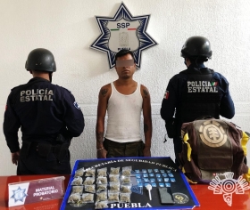 Polic&iacute;a Estatal captura a presunto distribuidor de droga de La Acocota