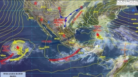 Frente fr&iacute;o 4 provocar&aacute; lluvias y bajas temperaturas en el norte y noreste de M&eacute;xico