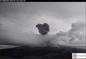 Ceniza ocasionada por el Volc&aacute;n Popocat&eacute;petl.