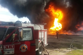 Esta vez el fuerte incendio se registr&oacute; en la localidad de Santiago Acozac 