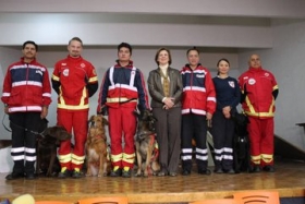 Recibi&oacute; la certificaci&oacute;n internacional IRO para el equipo de B&uacute;squeda y Rescate SAR K9