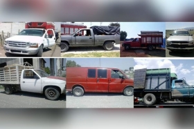 Los veh&iacute;culos se aseguraron en diversos municipios 