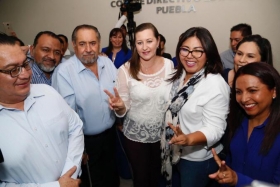 Estuvo acompa&ntilde;ada por la Gobernadora Electa de Puebla, Martha Erika Alonso